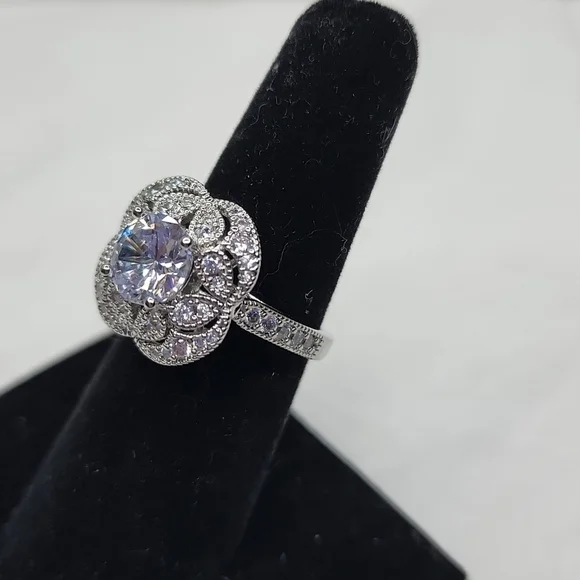 πNWT ART DECO DIAMOND RINGπ - Picture 3 of 10